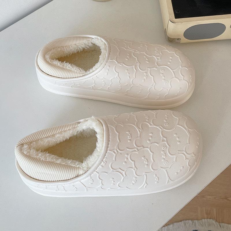 Cotton slippers women's new winter outer wear indoor living warm shoes bag heel waterproof confinement shoes cotton shoes women