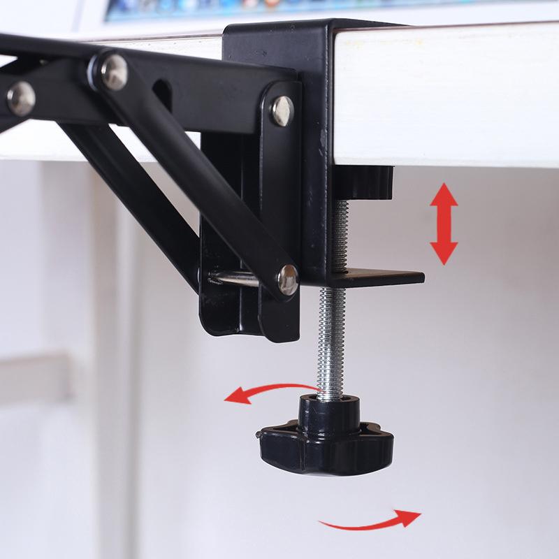 1 Pair Punching-Free Desktop Extending Boards Holder Foldable Keyboards Extension Bracket Office Computer Working Tablet Laptop