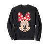 Disney Minnie Mouse Polka Dot Ribbon Big Face Sweatshirt
