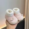 Sapatos de Pelúcia de Inverno para Bebês Recém-Nascidos: Solado Macio, Algodão Quente, Meias Antiderrapantes para Meninos e Meninas, Tamanhos 3-12 Meses