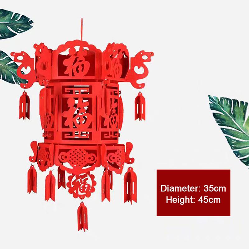 Čínské červené papírové lucerny Festivalové dekorace Oslavné potřeby Vodotěsné Různé velikosti Pro Rok