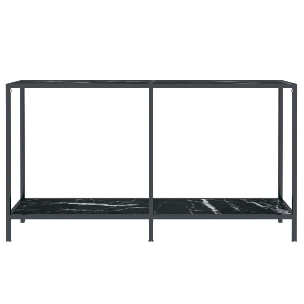 Vidaxl Stolik Konsolowy, Czarny, 140X35X75,5 Cm, Szkło Hartowane