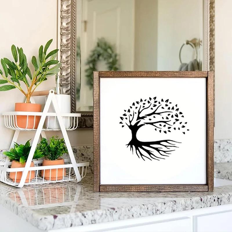 Tree Stencils Set Tree of Life Stencil for Painting On Wood Airbrush Natural Plants Small Palm Tree Drawing Templates