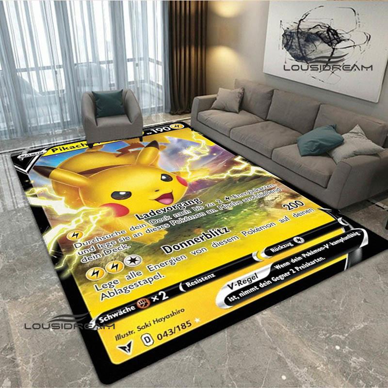 Cartoon Pokémon Trading Card Game Print carpet Non-slip carpet carpets for living room area rug Door pad anime rug birthday gift
