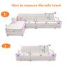Short Plush Grey Color Sofa Towel European Brief Thicken Quilted Sofa Cover Slip Resistant European Couch Cover for Living Room