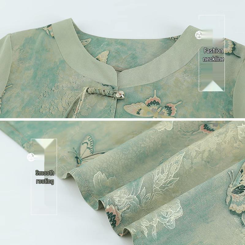 Yuzhaolin Women's Thin Cardigan Set for Senior Ladies