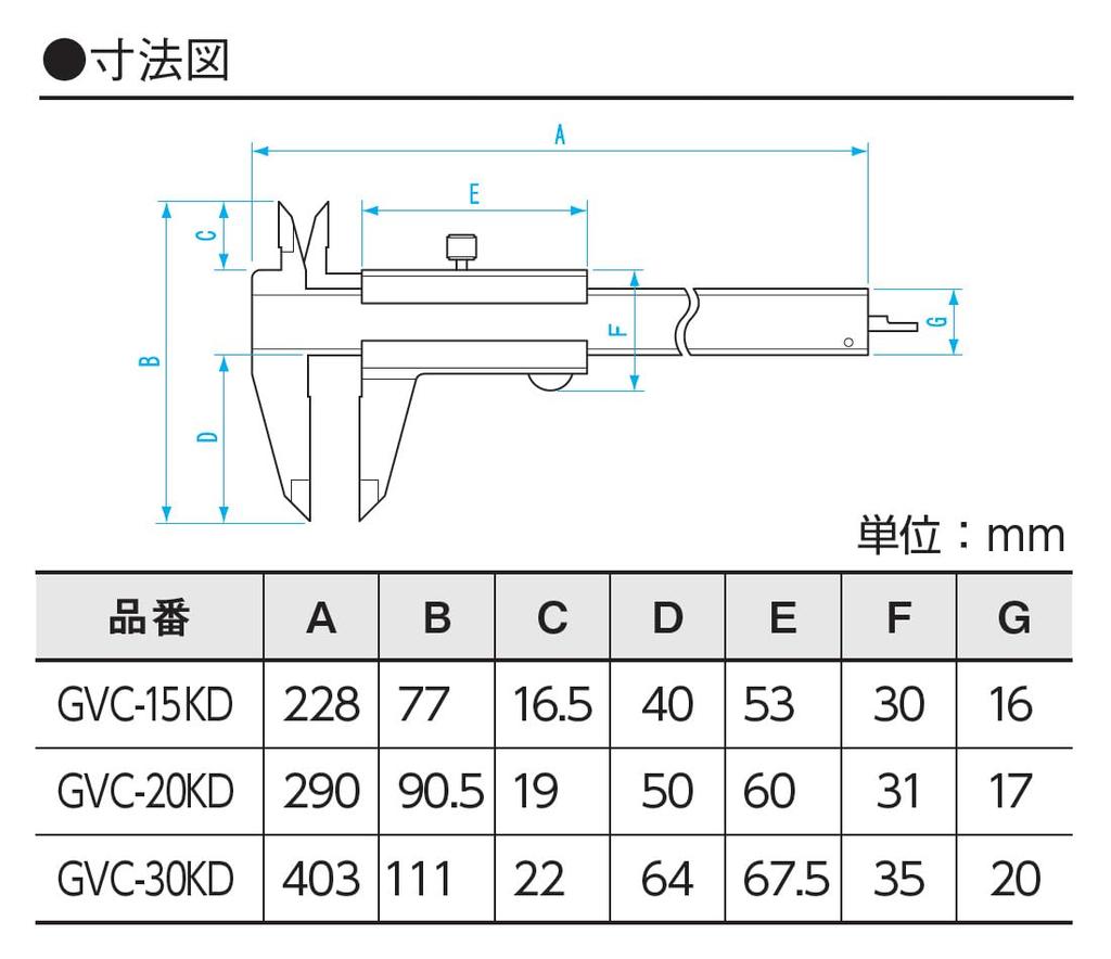 Niigata Seiki SK Silver M-Type Standard Caliper, Quick Step Scale, 150mm, GVC-15KD