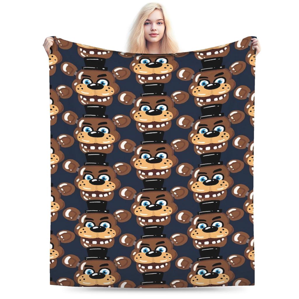 FNAF At Freddys Blankets Super Warm Fashion Plush Throw Blanket For Girls Boys Couch Chair Sofa Bed Flannel Bedspread Bed Cover