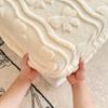 Warm Bedsheet Embossing Flocking Fitted Sheet Skin-friendly Bed Cover Home Soft Mattress Protector drap de lit (No Pillowcase)