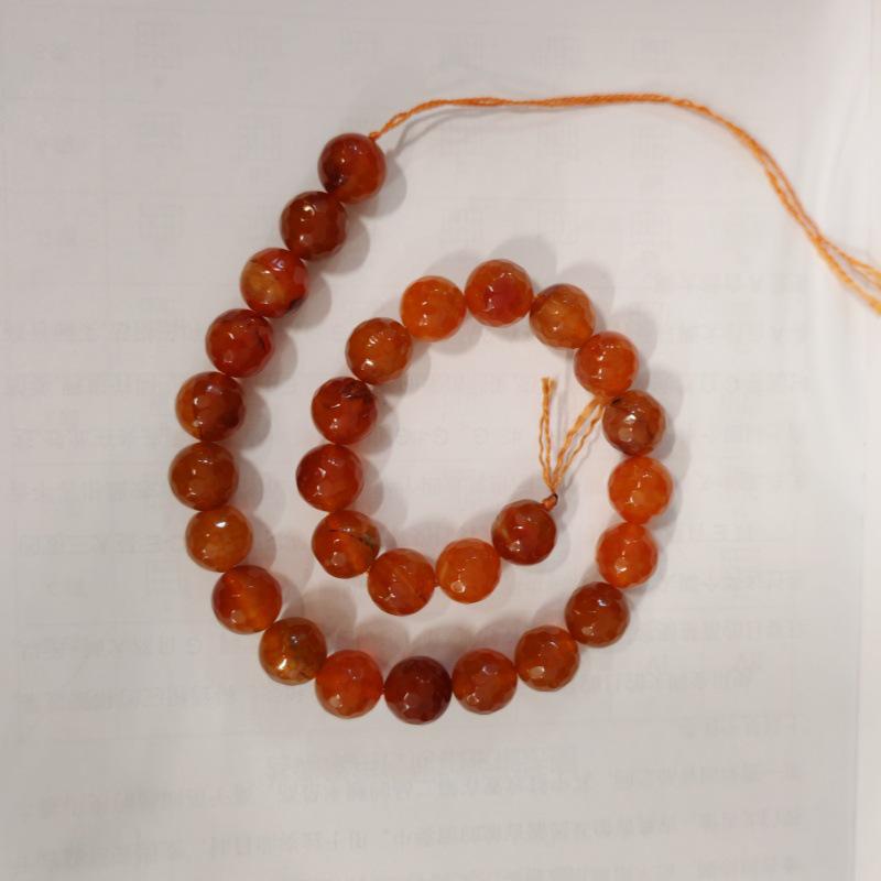 14mm Faceted Round Agate Beads for DIY Jewelry Necklace & Bracelet
