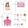 Topo de Bolo Bola Castelo Estrela Menina Princesa Decoração de Bolo Feliz Aniversário para Festa de Aniversário de Menina Suprimentos para Festa de Princesa