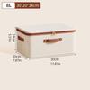Breathable Cotton Linen Storage Box With Zippered Dustproof Lid For Clothes Bedding Home Organization Supplies