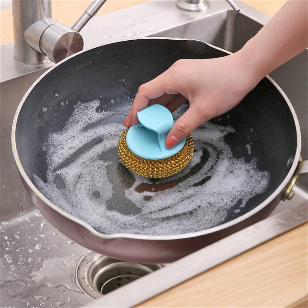 Cleaning Ball Household Firm Light Stainless Steel Cleaning Products Pot Brush Economic 360 Degree Cleaning Dishwashing Tool