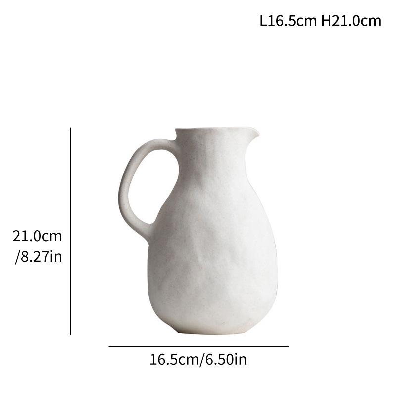 Minimalist White Ceramic Flower Vase - Modern Home Decor V281 белый