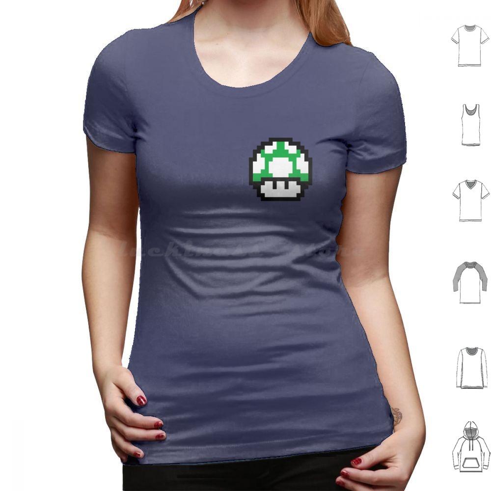 1up8 Bits T-Shirt Herren Damen Kinder 6XL 1up One Up Grün Spiel 8 Bits Retro-Spiel Retro-Pilz