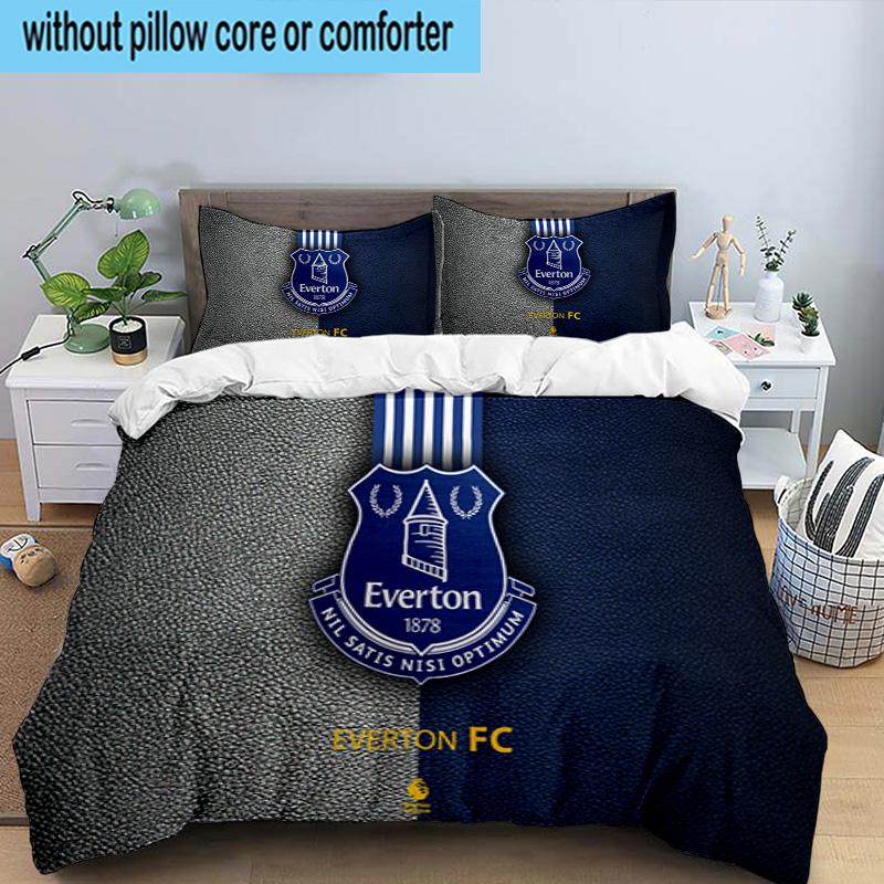 Fc Everton Crest Design 3PCS Bedding set,Ideal for1pc Duvet Cover And 2pcs Pillowcases Perfect for Christmas gift,Ideal for Bedroom, Dormitory