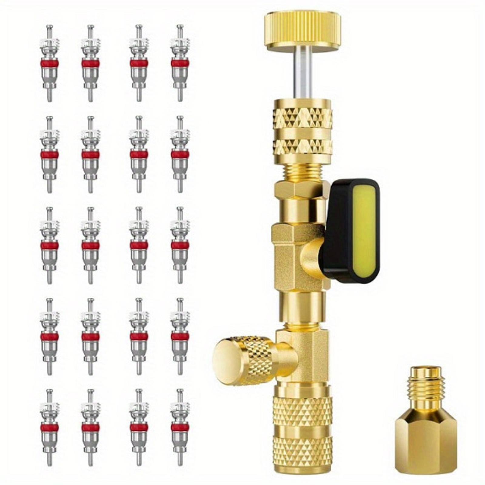 

Industrial Copper Valves Cores Removal Kit For R410A HVAC Systems Integrated Vacuum Monitoring Port 20 Replacement Cores 1