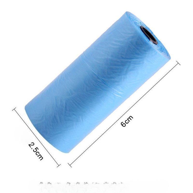 Пакеты для сбора отходов питомцев, Пакеты для сбора собачьих экскрементов, Держатели для туалета, Пакеты для уборки кошачьих и собачьих фекалий, Чистящие средства Пакеты для сбора экскрементов 15pcs Volume 1 синий