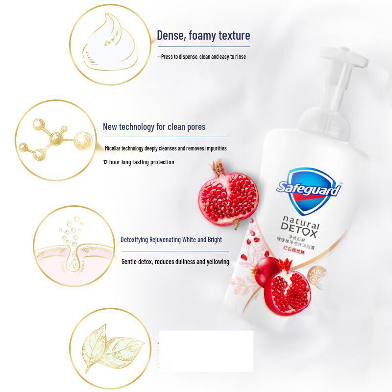 Safeguard Red Pomegranate Bubble Shower Gel