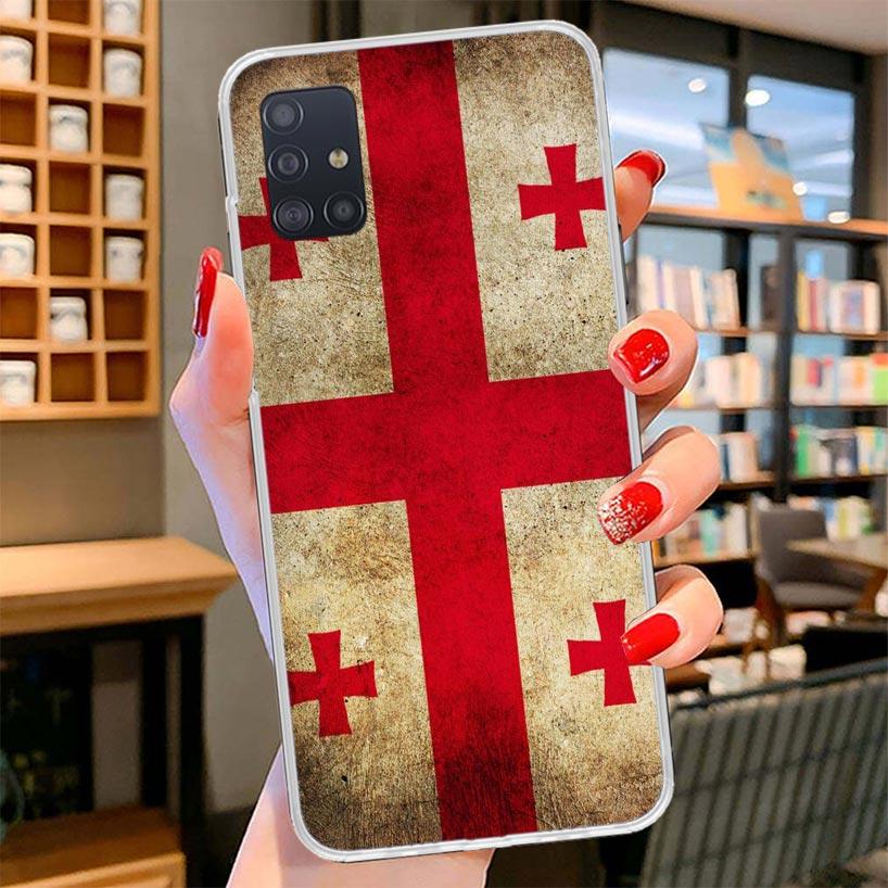 Georgia Flag Cover Phone Case For Samsung Galaxy A12 A22 A32 A52 A72 A02S Phone Case Note 20 Ultra 10 S10 Plus A51 A71 A50S A20S