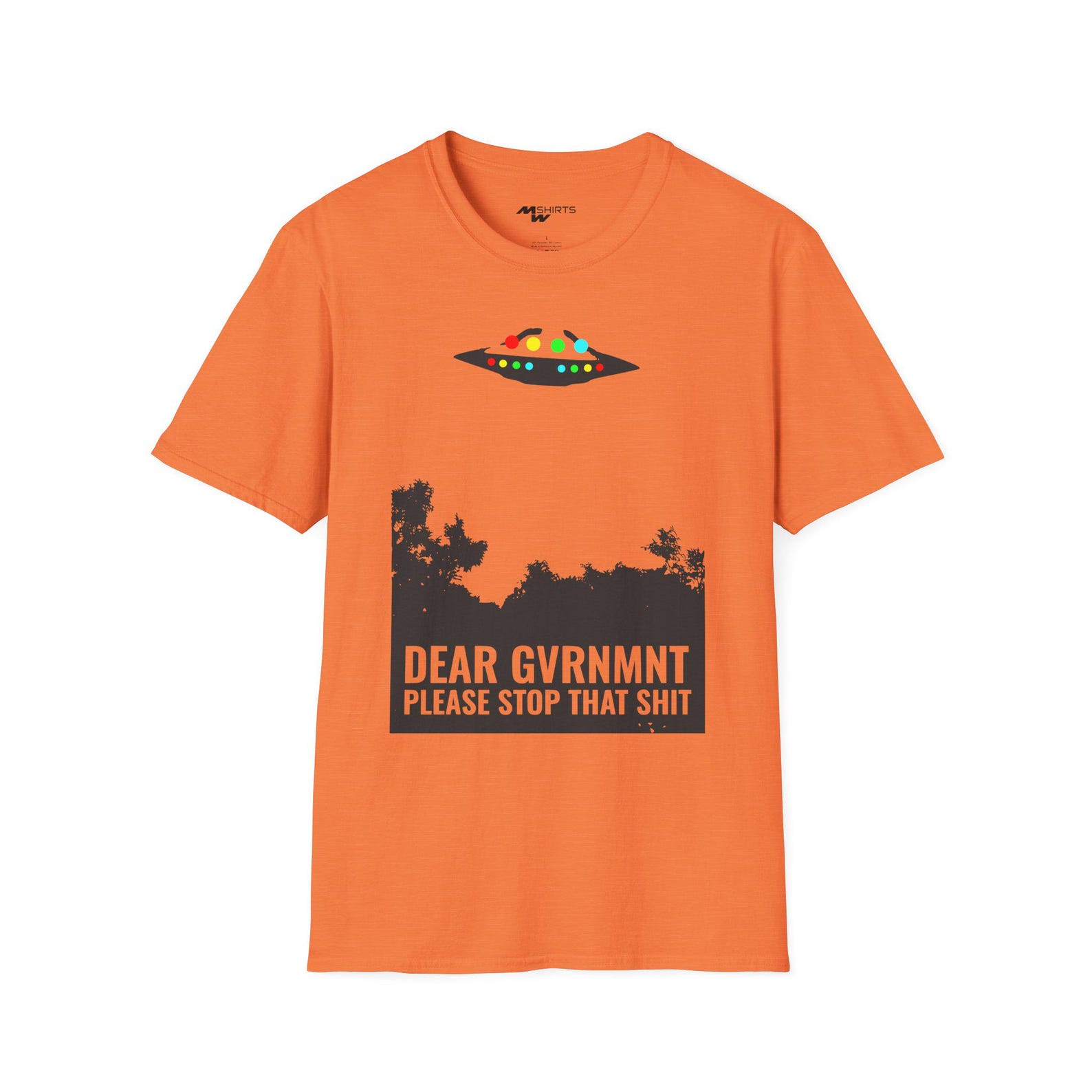 Vintage Flying Saucer T-Shirt: Funny Conspiracy Theory Alien Tee M