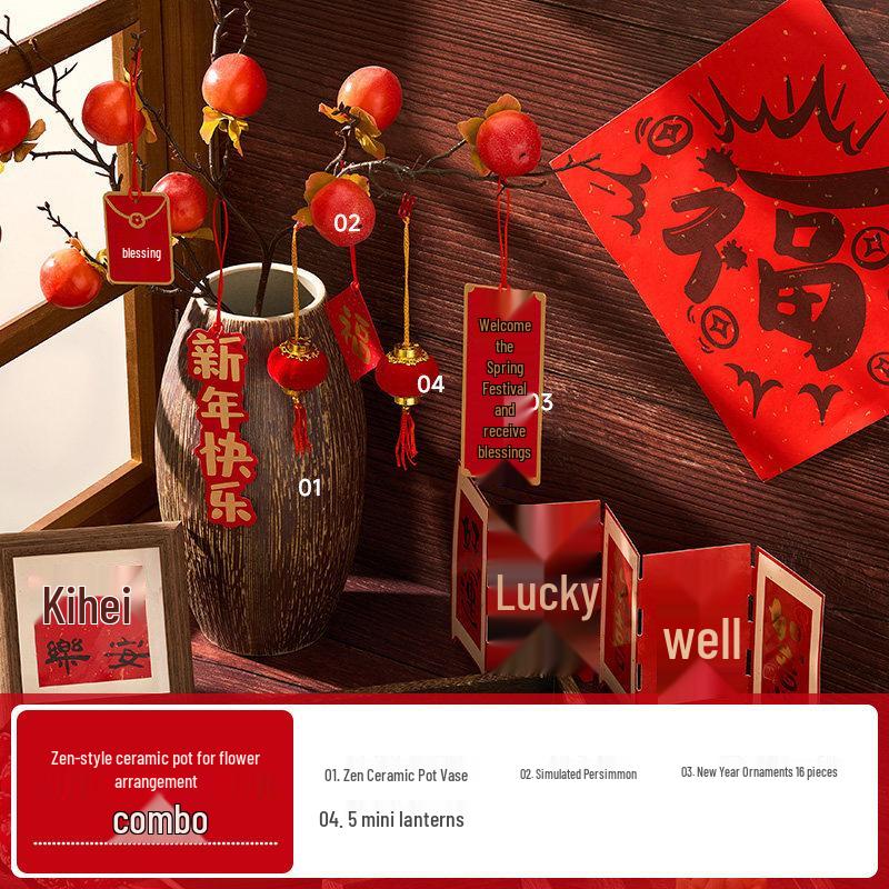 2026 New Year Retro Food Photography Scene Setup with Chinese-Style Props