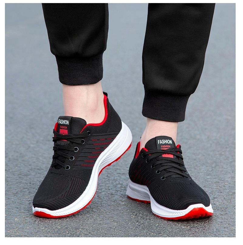 2022 Newest Men'S Sports Shoes Casual Lace Up Soft Sole Running Sneakers Breathable Fashion Casual Wear Resistant Shoes For Men