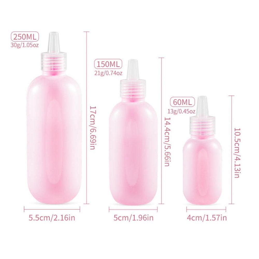 60/150/250ml PP Precision Tip Squeeze Dispensing Bottle with Leak-Proof Twist Cap Durable Plastic Containers Refillable Bottles