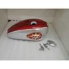 BSA A65 2 Gallon Red & Chrome Steel Fuel Petrol Gas Tank + Cap + Taps |Fit For