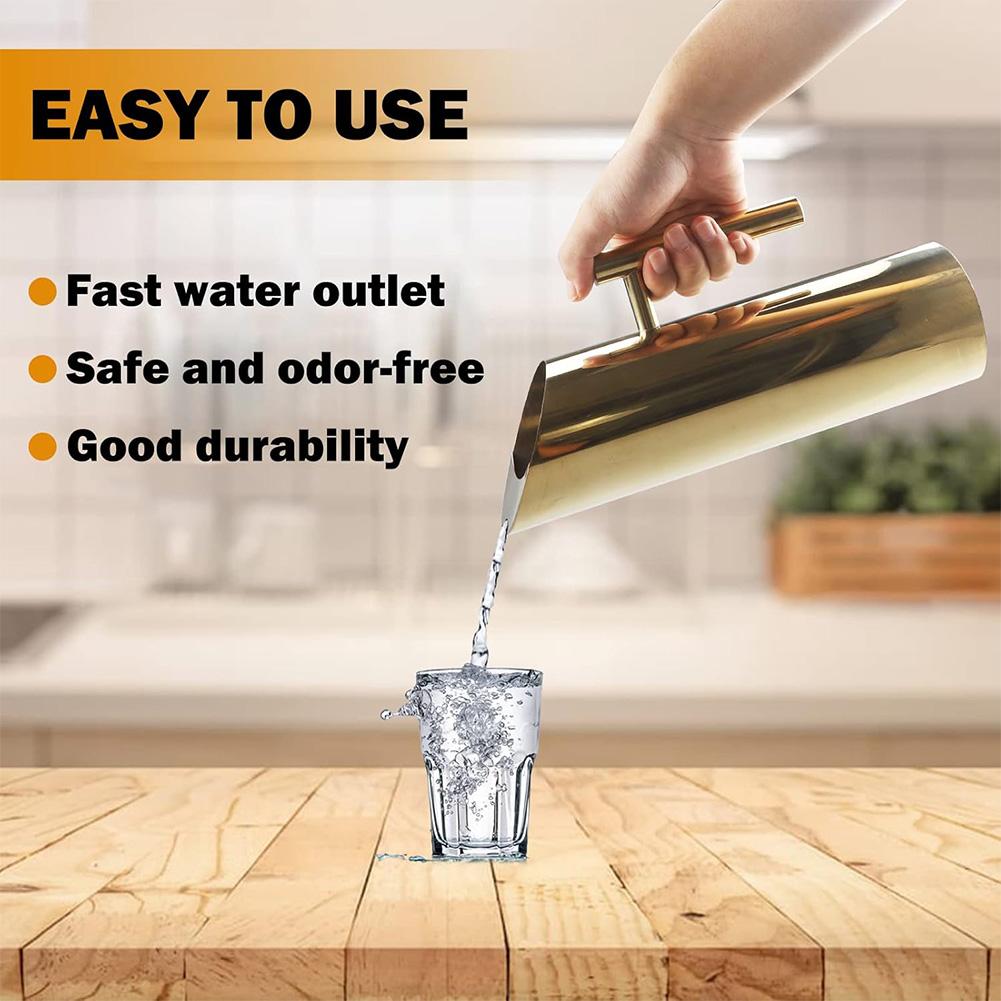 1.5/2L Beer Red Wine Jar Large Capacity Stainless Steel Modern Drinks Pitcher Red Wine Divider Container for Juice Coffee Wine