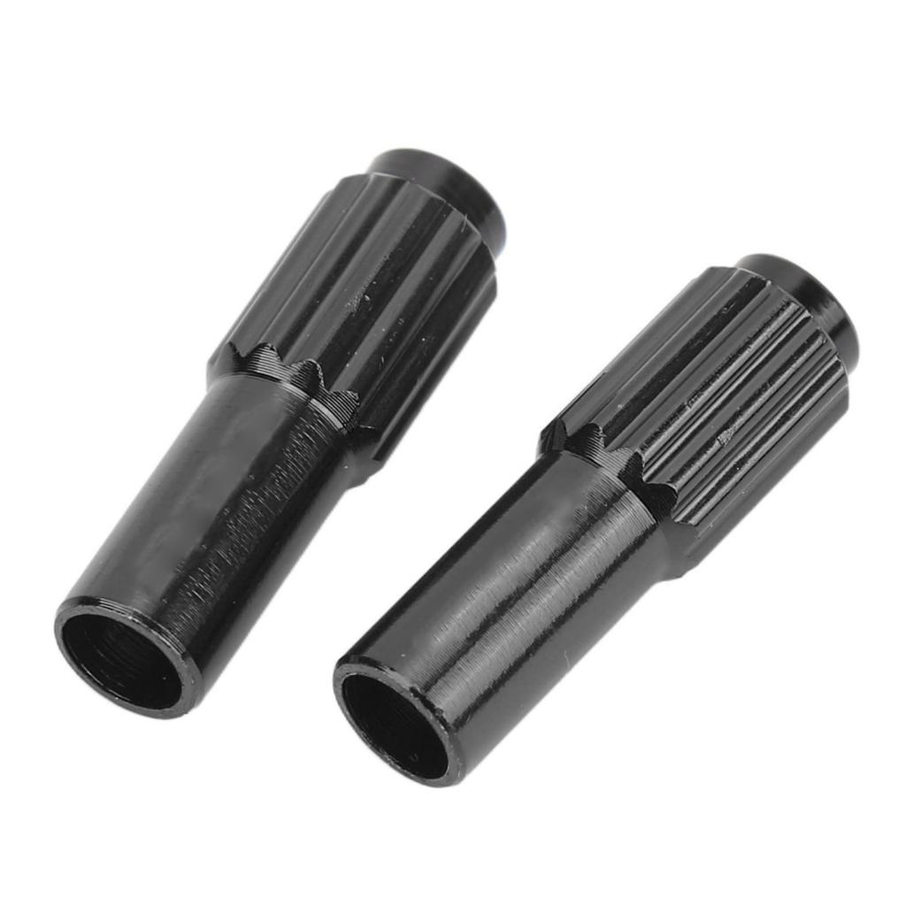 Bicycle Brake Cable Adjuster Screw Aluminum Alloy Bike Cable Adjuster Barrel for Road Mountain BikeBlack   1 Pair