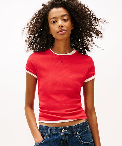 Tamijinseu Slim Essential Rib T-Shirt (T32G0Tto08Twt1Xk3)