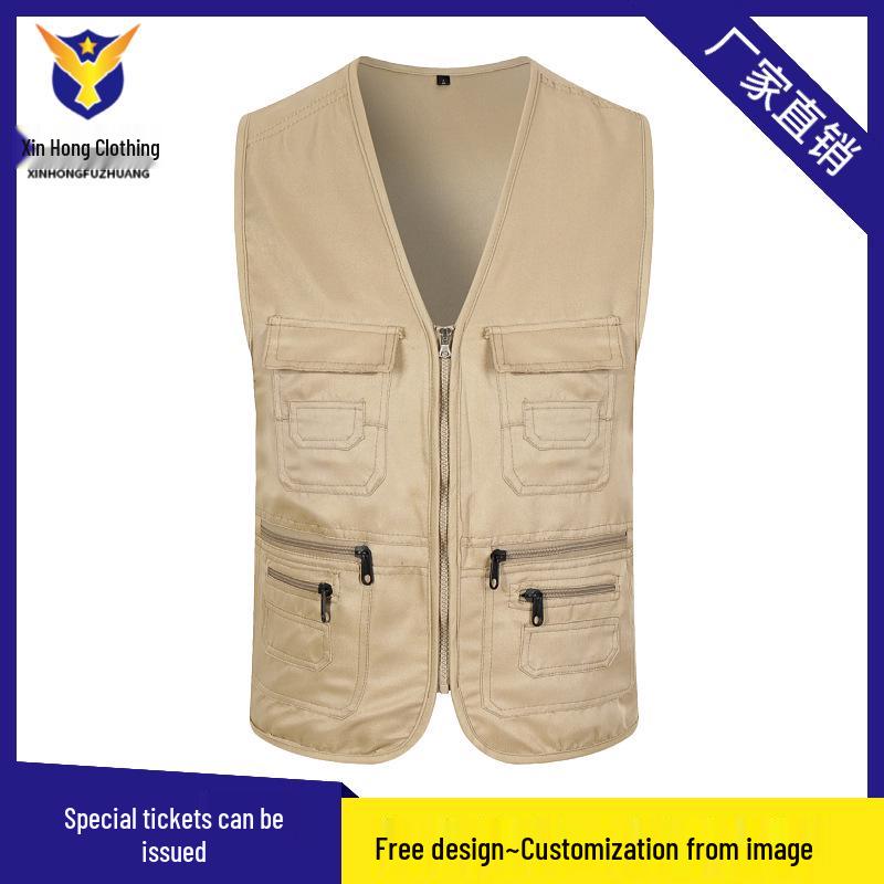 Custom Logo Outdoor Volunteer and Reporter Workwear Vest