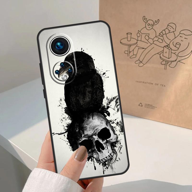 Raven Skull For Honor Magic 8 5 6 7 Pro Case For Honor 400 200 Lite 50 70 90 X8c X8b X9a X9b X9c X9d Win