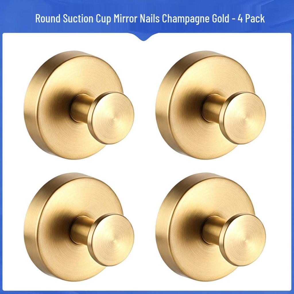 Stainless Steel No-Drill Suction Cup Hook for Kitchen & Bathroom