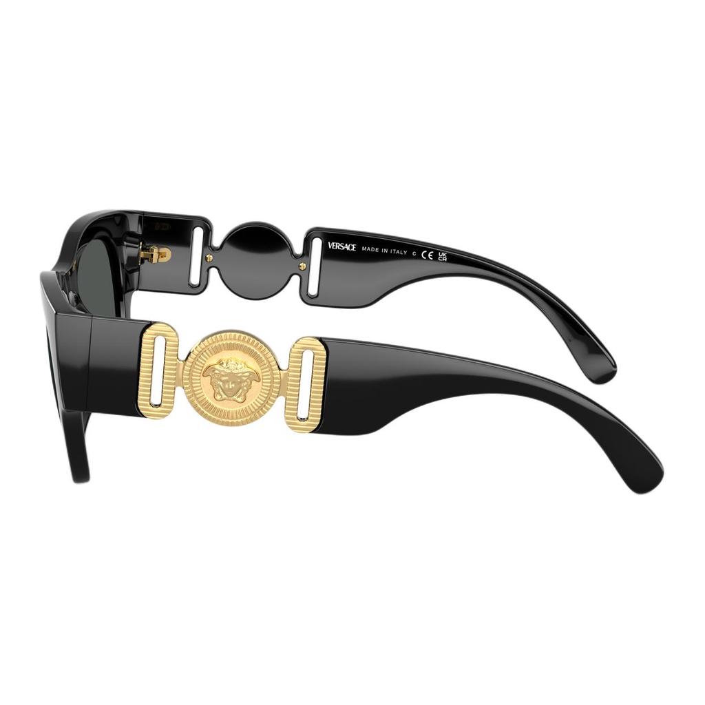 Versace Logo Design Square Sunglasses Unisex Sunglasses Black 0VE4479U-GB1/87
