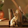 PURE HOME + LIVING Gold Metal Finish Polyresin Rabbit Figurine
