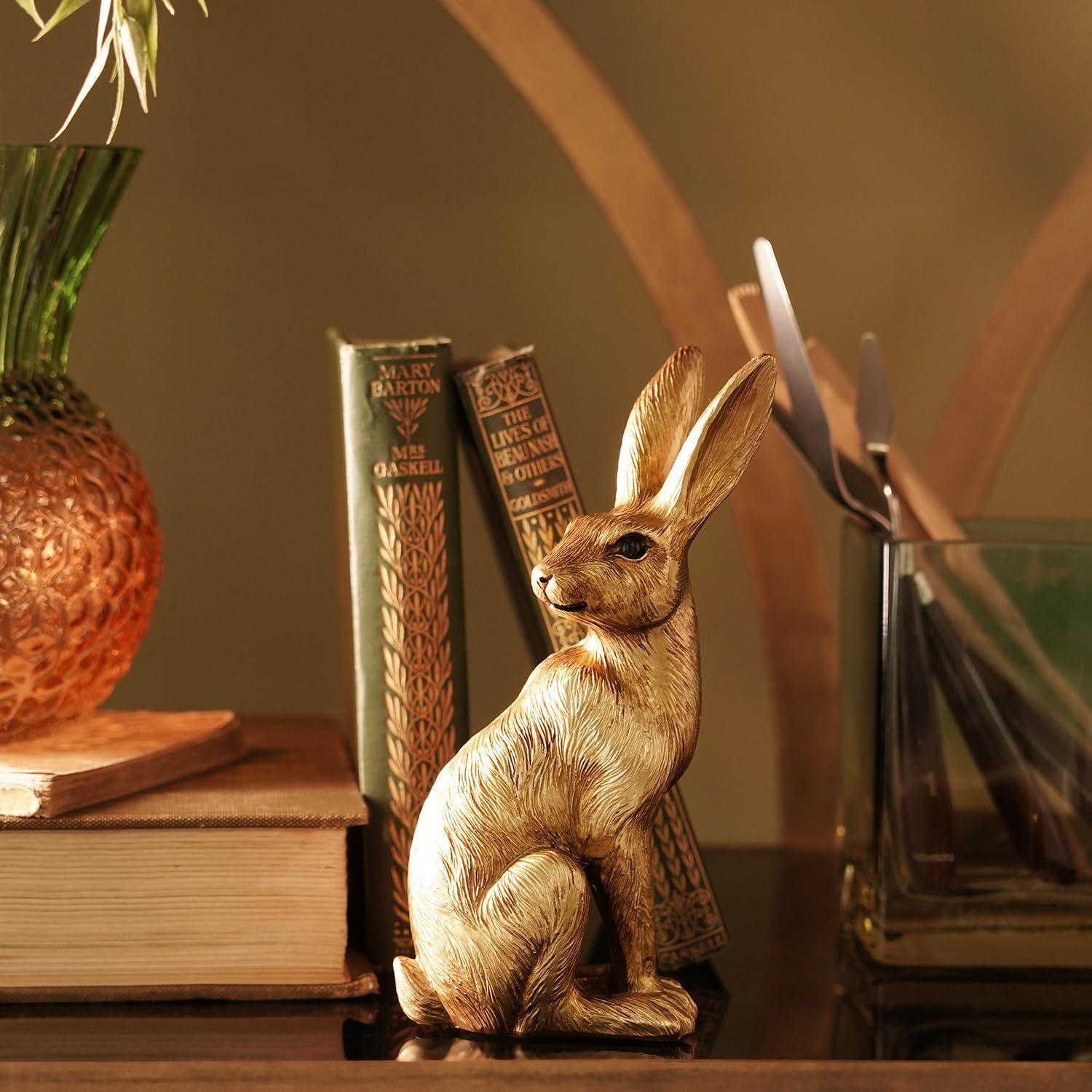

PURE HOME + LIVING Gold Metal Finish Polyresin Rabbit Figurine