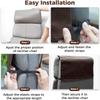 Elastic Strap Headrest Cover Faux Leather For Recliner Chair Headrest Protector Brown