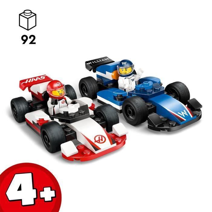 LEGO City 60464 Voitures de course de F1 Williams Racing et Haas F1 - Jouet dès 4 ans
