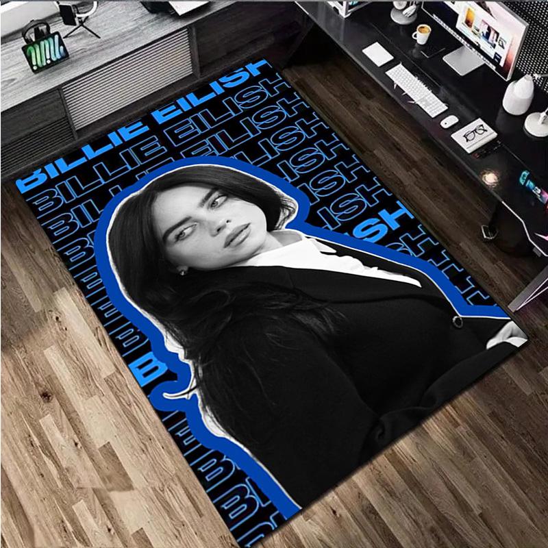 Billie Eilish Album Rug Carpet Office Decorative Carpet For Living Room Bedroom Door Mat Floor Rug Computer Chair Area Rug