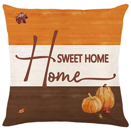 Thanksgiving Harvest Festival Throw Pillow Cover 18x18in with Wreath Harvest Pattern for Fall Thanksgiving Decor Living Room 450mm*450mm