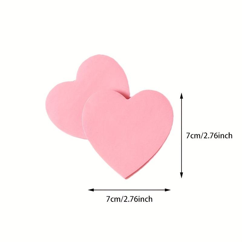 100pcs Heart-shaped Sticky Notes Multi-purpose Sticky Notes Writable For Student Use, Office, Home Self-adhesive