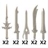 MOC Medieval Building Block Soldier Figure Weapon Accessories Battle Axe Bow Arrow Sword Sheath Shield Assembly Puzzle Brick Toy