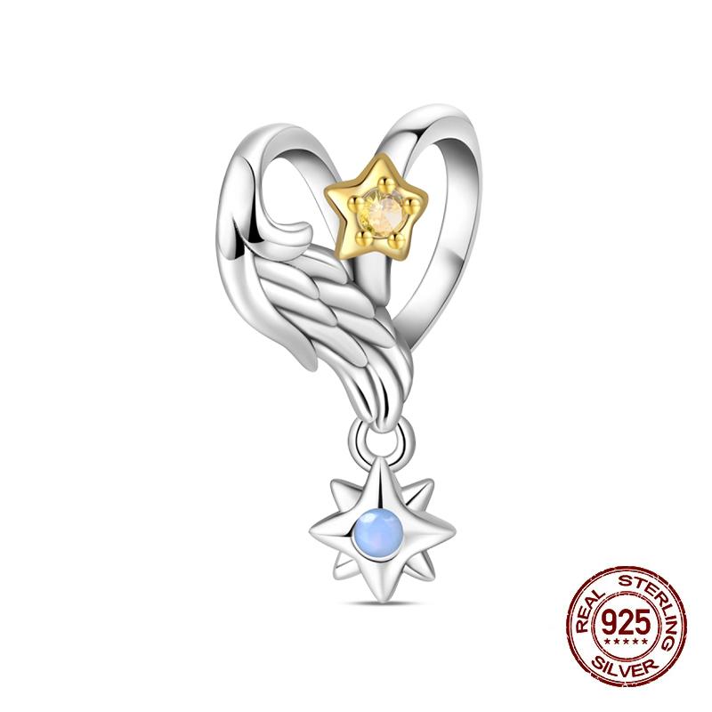 

100% Copper Sacred Angel Colorful Wings Life Tree Charms Beads Fit Original Bracelets Diy Jewelry For Woman Gifts