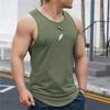 2025 Summer Men's Tank Top Casual Round Neck Mesh Undershirt Shirt Sports Fitness Tops Sleeveless Vest Quick Dry Training Vest