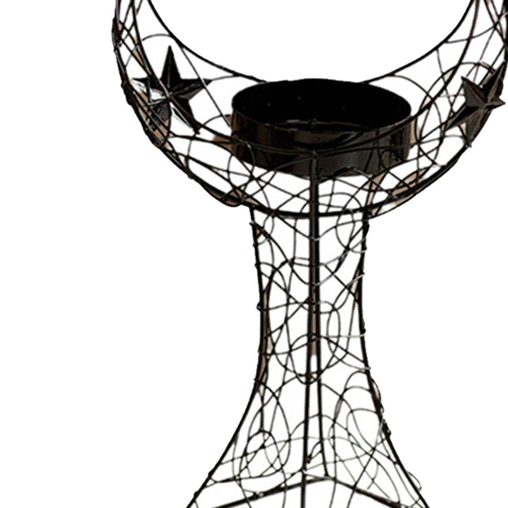 Crescent Tower Candle Holder Metal Ornament Candlestick Candle Stand Candle Holder for Home Festive Wedding Decorative Event