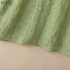 ZANZEA Women Casual V-Neck Lace Crochet Patchwork Loose Short Sleeve Blouse