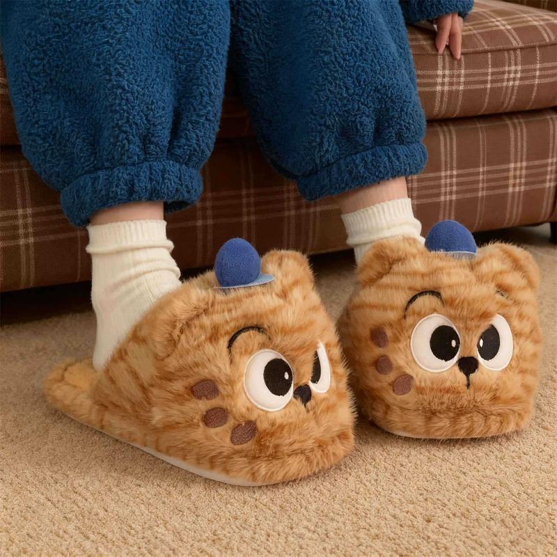 

New Cute Cotton Slippers for Home Comfort and Close-fitting Furry Shoes 36-37 жёлтый
