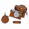 For Fujifilm X100VI Camera Case PU Leather Cover with Battery Hole + Strap + Storage Bag